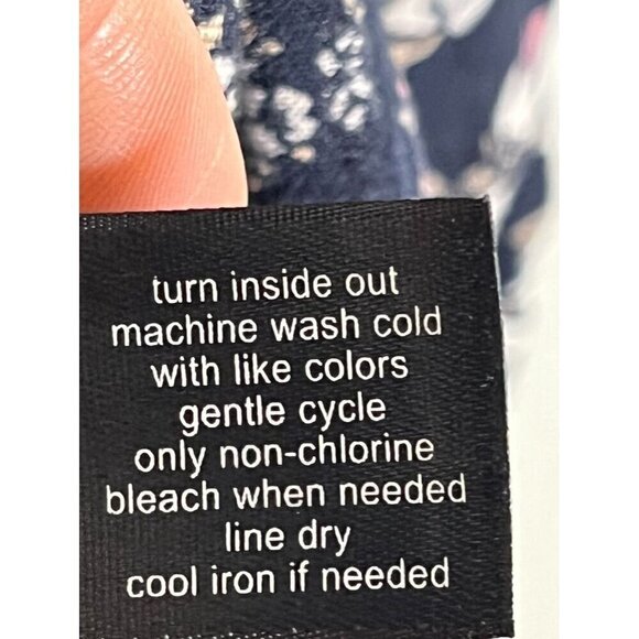 Lane Bryant Top Women 14 Blue Pullover Boho Neutral Western Feminine Flowy 80s - Picture 10 of 14